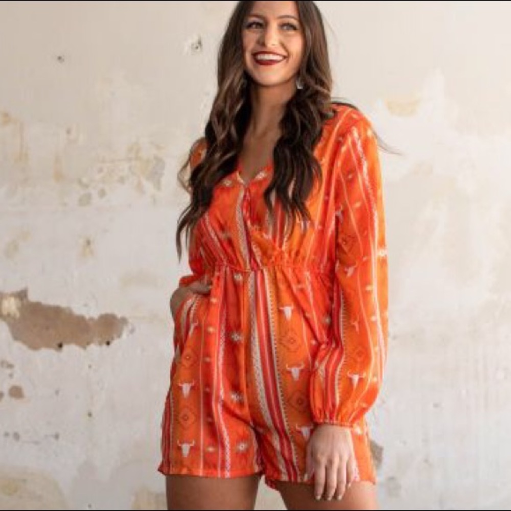 •L&B Tallahassee Romper• Western Elements Print• - Picture 4 of 6